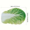 Realistic Lettuce Design Flannel Blanket Soft Geometric Leaf Pattern, All Season Cozy Throw For Home Decor, Unique Gift Idea, Contemporary Style, Decorative Bed Throw, Playful Decor Item