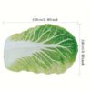 Realistic Lettuce Design Flannel Blanket Soft Geometric Leaf Pattern, All Season Cozy Throw For Home Decor, Unique Gift Idea, Contemporary Style, Decorative Bed Throw, Playful Decor Item