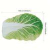 Realistic Lettuce Design Flannel Blanket Soft Geometric Leaf Pattern, All Season Cozy Throw For Home Decor, Unique Gift Idea, Contemporary Style, Decorative Bed Throw, Playful Decor Item