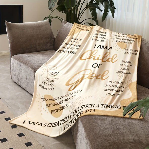 Bible Verse, Thick Flannel Blanket – Soft & Cozy Christian Gift For Women, Religious Text Throw, Faith Inspired Plush Fleece Blanket With Double Sided Comfort, Perfect For Autumn Winter Seasons, Multi Use Super Soft Sheepskin Blanket