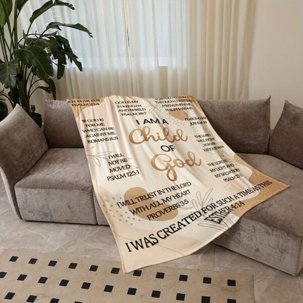 Bible Verse, Thick Flannel Blanket – Soft & Cozy Christian Gift For Women, Religious Text Throw, Faith Inspired Plush Fleece Blanket With Double Sided Comfort, Perfect For Autumn Winter Seasons, Multi Use Super Soft Sheepskin Blanket