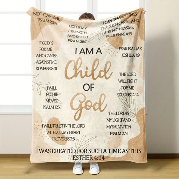 Bible Verse, Thick Flannel Blanket – Soft & Cozy Christian Gift For Women, Religious Text Throw, Faith Inspired Plush Fleece Blanket With Double Sided Comfort, Perfect For Autumn Winter Seasons, Multi Use Super Soft Sheepskin Blanket
