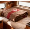 Heavyweight Winter Camping Blanket Thick Warmth, Portable Tent & Picnic Cover, Large All Season Outdoor Blanket For Camping, Travel, Hiking, Beach, Christmas Gift Durable Polyester Fabric With Snowflake Pattern