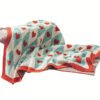French Style Geometric Love Heart Pattern Knit Blanket Tear Resistant, All Season Multipurpose Acrylic Throw For Living Room, Office Nap, Air Conditioning Ideal Christmas, Valentine'S, Year Gift
