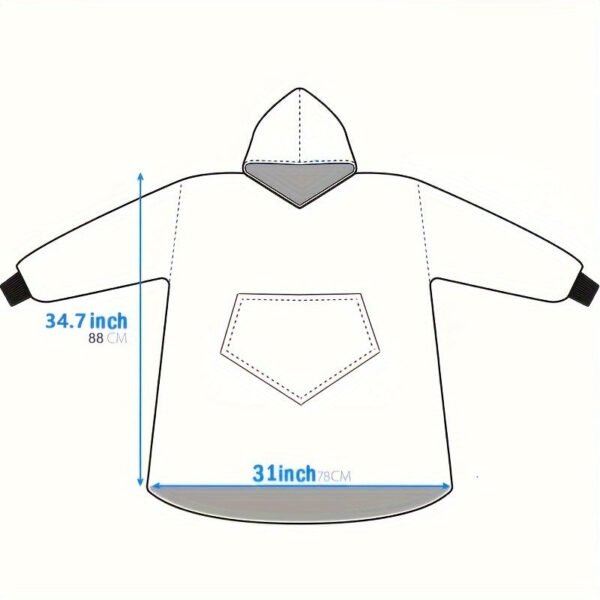 Oversized Hoodie Blanket Wearable Sweatshirt With Ultra Soft, Comfy Snuggle Bedspread For Couch, Bed, Cozy Winter Nights (Machine Washable) Suitable For S &