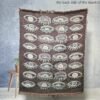 Eyes Of Various Types Bohemian Yarn Jacquard Blanket With Tassel, Chunky Soft Not Printed, Wear Resistant Washable Easy To Care, No Faded No Pilling, Used For Home Decor Sofa Chair Bed Tapestry Tablecloth Floor Garden Picnic Outdoor Camping