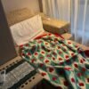 French Style Geometric Love Heart Pattern Knit Blanket Tear Resistant, All Season Multipurpose Acrylic Throw For Living Room, Office Nap, Air Conditioning Ideal Christmas, Valentine'S, Year Gift