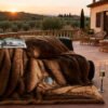 Luxurious ."." Faux Fox Fur Blanket, Ultra Soft Plush Velvet Texture, All Season Black Gray Golden Burgundy Red Warm Sofa Bedspread For Home & Rv Use Machine