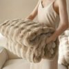Traditional Style Plush Double Layer All Season Comforter Cozy Fleece Bedspread, Machine Washable Suitable For Ac Use, Travel, Naps & Christmas Gifts % Polyester Bed Cover